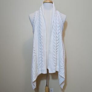 Anthropologie Charlotte Tarantola Knit Cardigan Sweater Vest Size S Angora Blend